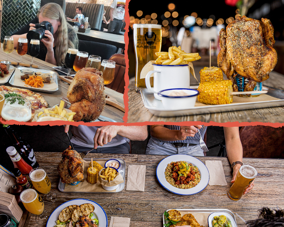 Instagramer at Work: Es wird nicht nur gegessen, was auf dem Tisch kommt - es wird vorher natürlich fotografiert - lecker Essen und Trinken im Restaurant DogTap Berlin.