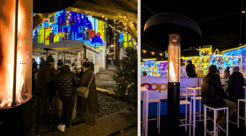 Winterland Locarno Heizsäulen