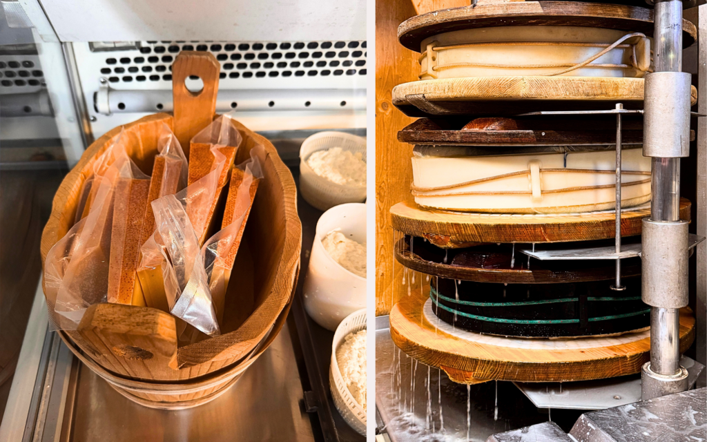 Alpkäse frisch zubereitet - frisch gepresst und an der Theke frisch verpackt erhältlic