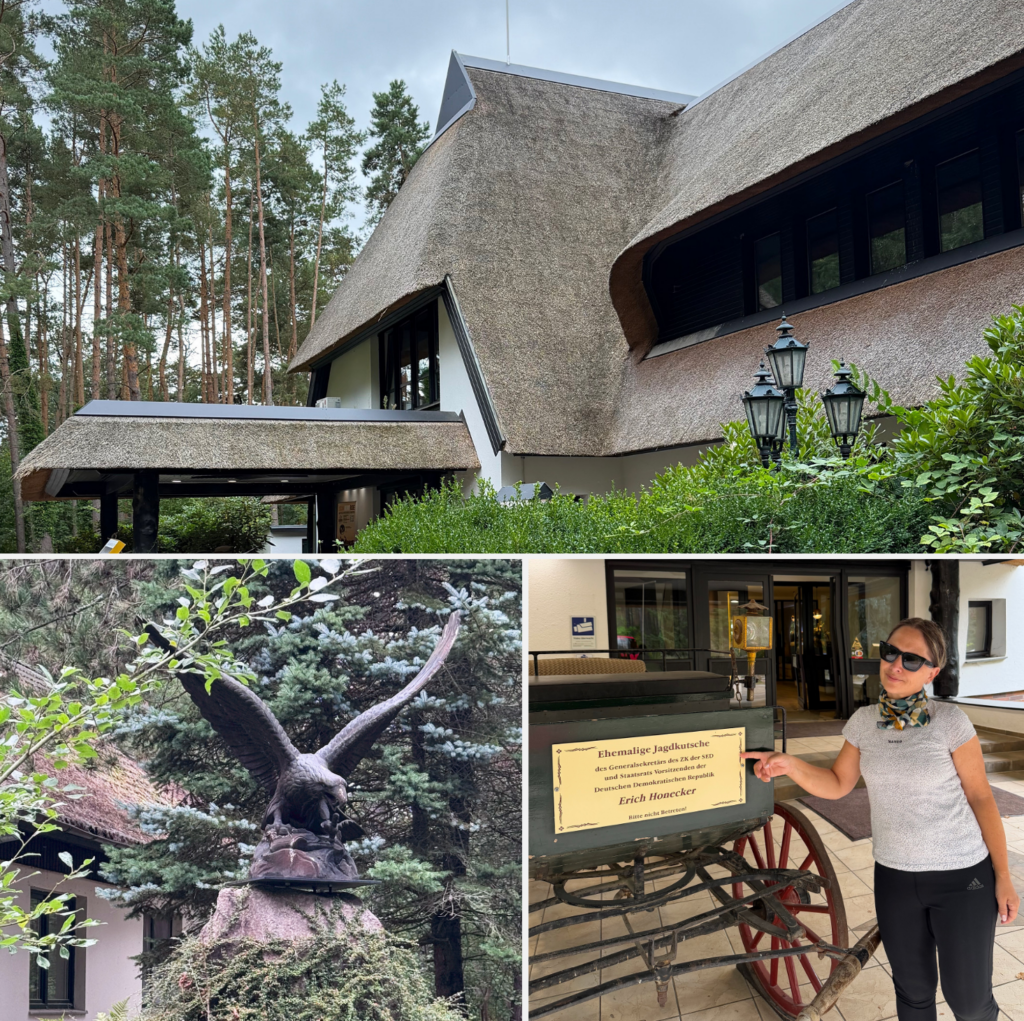 Fotos (spreeblogger): Spuren aus früheren Zeiten – Das Gelände des Van der Valk Naturresort Drewitz war einst Jagdresidenz der DDR-Führung und wurde von Erich Honecker genutzt.